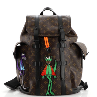 Louis Vuitton Christopher Backpack Monogram Canvas with LV Friends Patch PM Brown 2045748