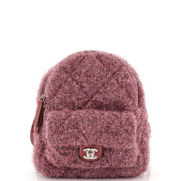 Chanel CC Pocket Backpack Quilted Knit Pluto Glitter Mini