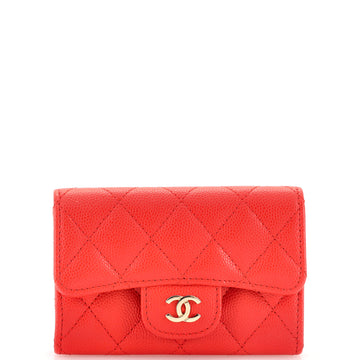 Chanel Classic Flap Card Case Quilted Caviar
