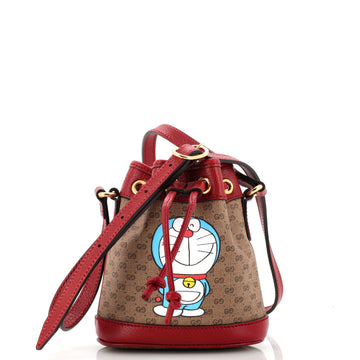 Gucci Doraemon Bucket Bag Printed Mini GG Coated Canvas Mini