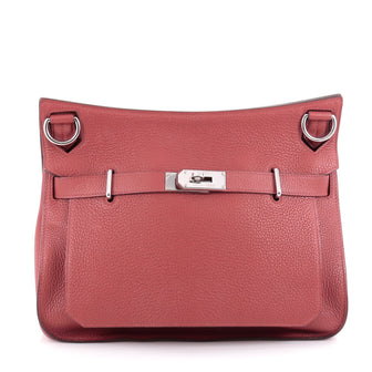 Hermes Jypsiere Handbag Clemence 34 Red 2046302