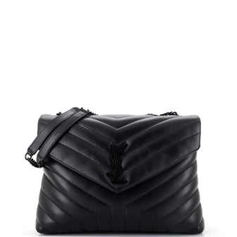 Saint Laurent LouLou Shoulder Bag Matelasse Chevron Leather Medium