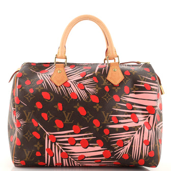 Louis Vuitton Speedy Handbag Limited Edition Monogram Jungle Dots 30