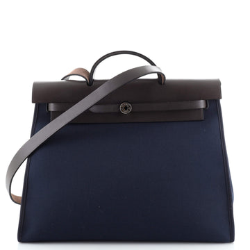 Hermes Herbag Zip Leather and Toile 39