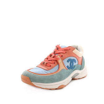Chanel Women's CC Low-Top Sneakers Suede and Fabric