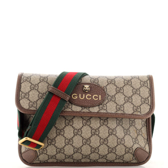 Gucci Neo Vintage Flap Belt Bag GG Coated Canvas