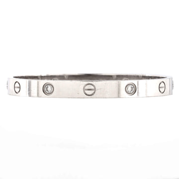 Cartier Love 4 Diamond Bracelet 18K White Gold and Diamonds