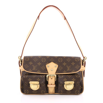 Louis Vuitton Hudson Handbag Monogram Canvas PM Brown 2047101