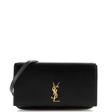 Saint Laurent Classic Monogram Phone Holder Shoulder Bag Leather