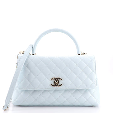 Chanel Coco Top Handle Bag Quilted Caviar Small