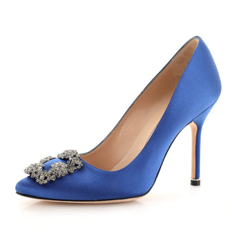Manolo Blahnik Women's Hangisi Pumps Satin 105