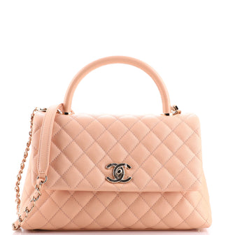 Chanel Coco Top Handle Bag Quilted Caviar Small