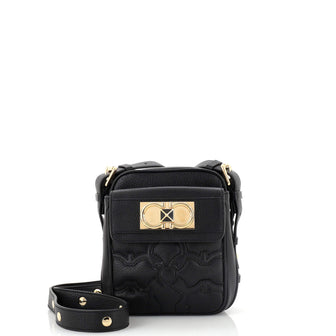 Salvatore Ferragamo Gancini Camera Bag Leather with Applique