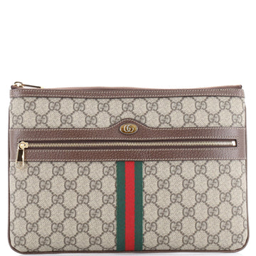 Gucci Ophidia Zip Pouch GG Coated Canvas Large