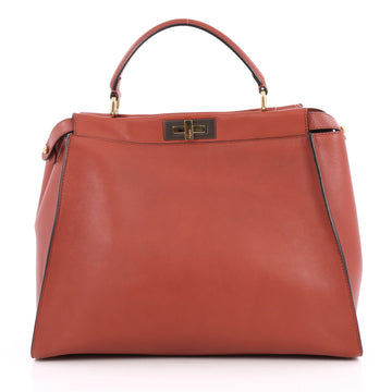 Fendi Peekaboo Handbag Leather Large Red 2047701
