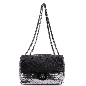 Chanel CC Flap Bag Quilted Ombre Sequins Medium