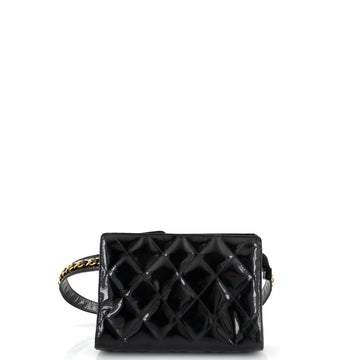 Chanel Vintage Zip Belt Bag Quilted Patent Small