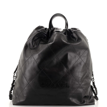 Chanel 22 Chain Backpack Quilted Calfskin Large