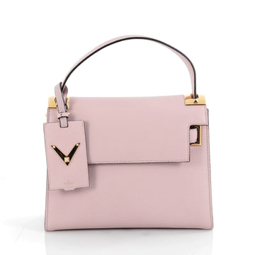Valentino My Rockstud Convertible Satchel Leather Small Pink