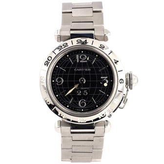 Cartier Pasha C GMT Automatic Watch Stainless Steel 35