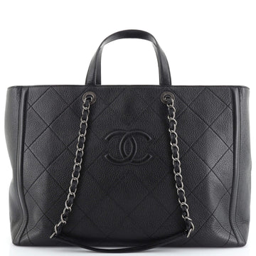 Chanel CC Shopping Tote Stitched Deerskin Large