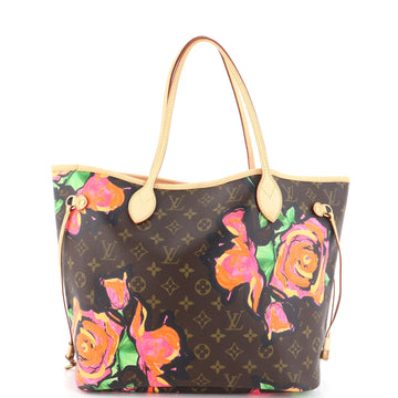 Louis Vuitton Neverfull Tote Limited Edition Monogram Roses MM