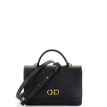 Salvatore Ferragamo Gancini Top Handle Crossbody Bag Leather Mini