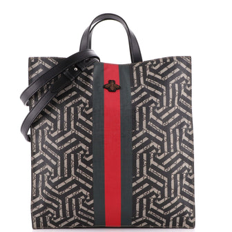 Gucci Convertible Soft Open Tote Caleido GG Coated Canvas
