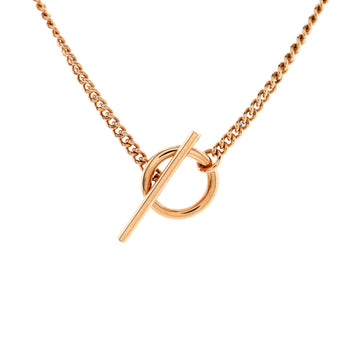Hermes Echappee Necklace 18K Rose Gold Small