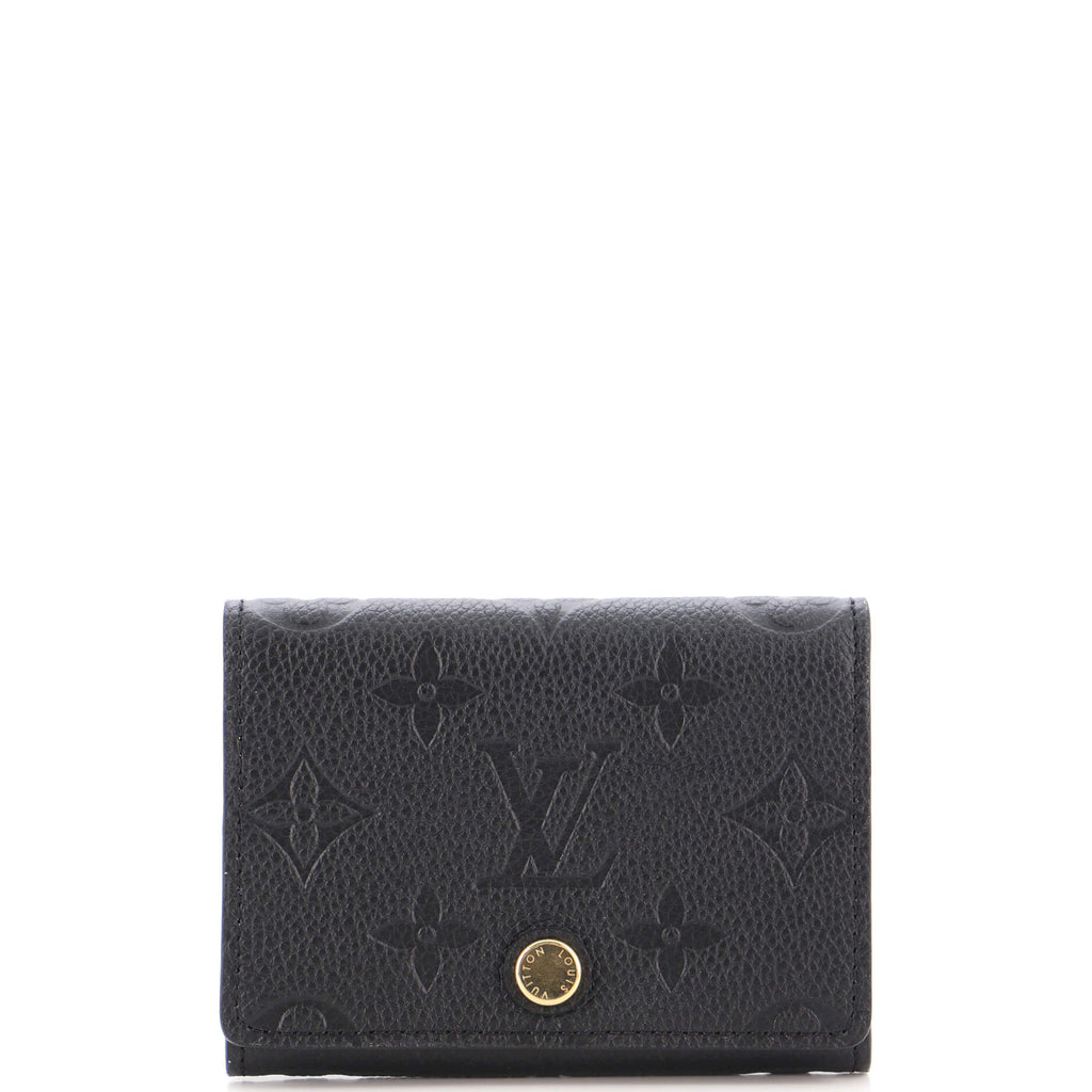 BNIB Louis Vuitton LV Empreinte Noir Black Leather Business Card