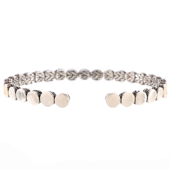 John Hardy Dot Flex Cuff Bracelet Sterling Silver and 18K Yellow Gold Slim