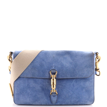 Gucci Jackie Soft Flap Shoulder Bag Suede