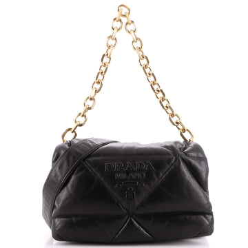 Prada Padded Shoulder Bag Quilted Nappa Leather