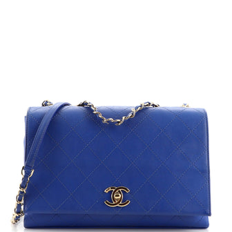 Chanel CC Compartment Chain Flap Bag Stitched Calskin Medium
