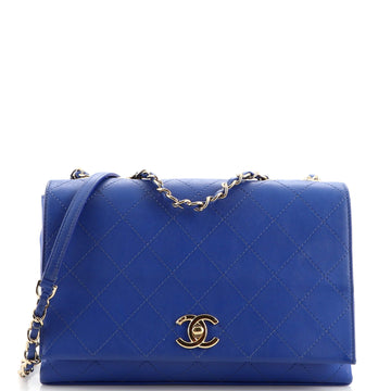 Chanel CC Compartment Chain Flap Bag Stitched Calskin Medium