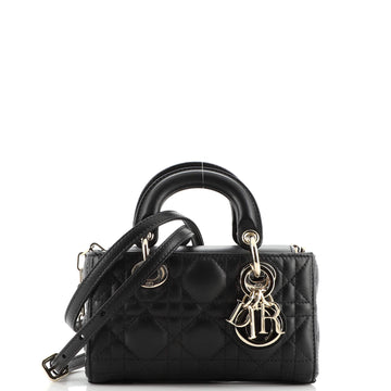 Christian Dior Lady D-Joy Bag Cannage Quilt Lambskin Micro