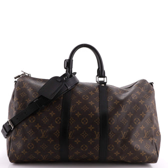 Louis Vuitton Keepall Bandouliere Bag Macassar Monogram Canvas 45