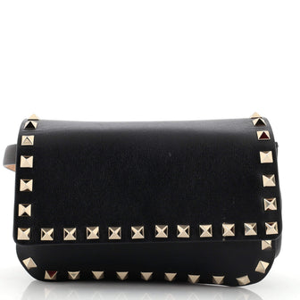 Valentino Garavani Rockstud Flap Belt Bag Leather
