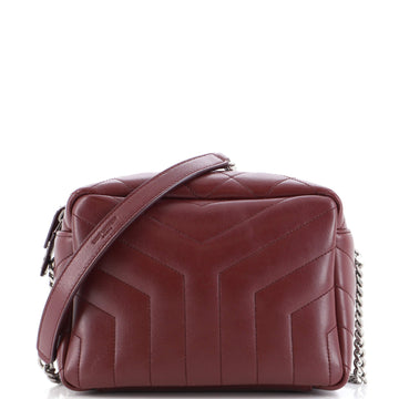 Saint Laurent LouLou Bowling Bag Matelasse Chevron Leather Small