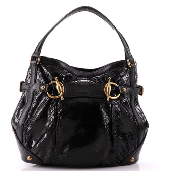 Gucci Jockey Tote Python Medium