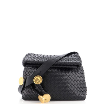 Bottega Veneta Fold Crossbody Bag Intrecciato Leather Medium