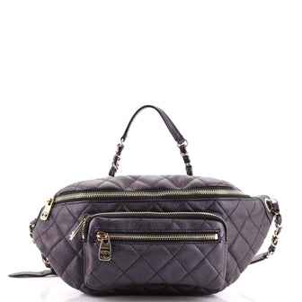 Chanel All About Waist Bag Quilted Iridescent Calfskin Medium