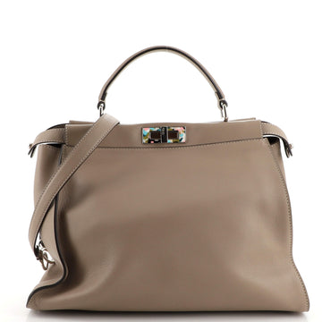 Fendi Peekaboo Bag Leather with Tortoise Detail Large