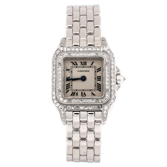 Cartier Panthere de Cartier Quartz Watch White Gold with Diamond Bezel and Lugs 22