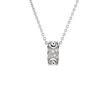 Louis Vuitton Empreinte Pendant Necklace 18K White Gold with Pave Diamonds
