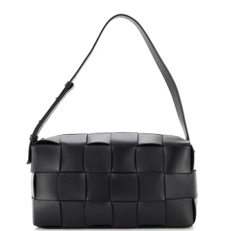 Bottega Veneta Brick Cassette Shoulder Bag Maxi Intrecciato Leather
