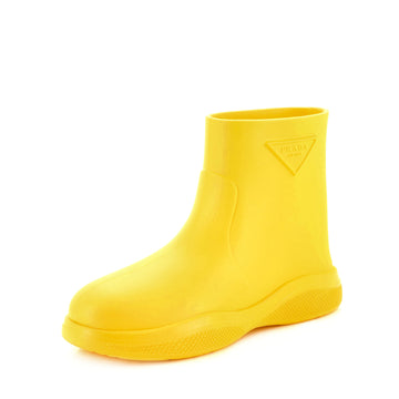 Prada Women's Triangle Logo Rain Boots Rubber
