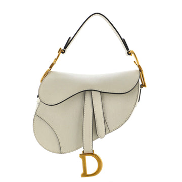 Christian Dior Saddle Handbag Leather Mini