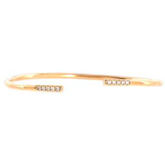 Tiffany & Co. Metro Wire Bracelet 18K Yellow Gold with Diamonds
