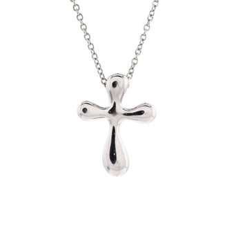 Tiffany & Co. Elsa Peretti Cross Pendant Necklace Platinum Large